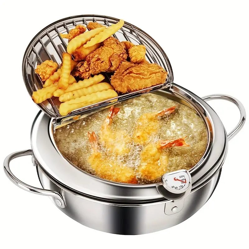 Olla tipo Japonesa de fritura profunda de 3,4 litros
